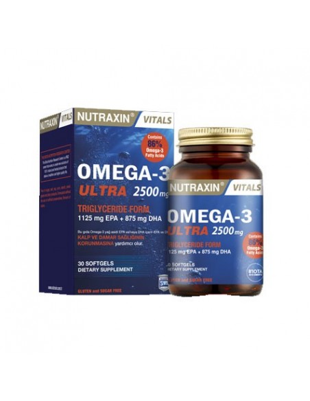 Nutraxin Omega-3 Ultra 2500 mg 30 Yumuşak Kapsül