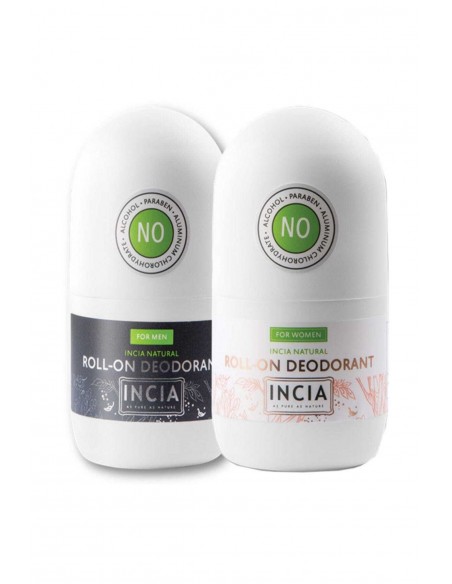 Incia Roll On Deodorant For Women 50 ml  +  For Men 50 ml Doğal Deodorant