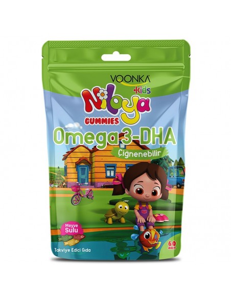 Voonka Kids Niloya Gummies Omega 3 Çiğnenebilir 60 Tablet - Meyve Sulu