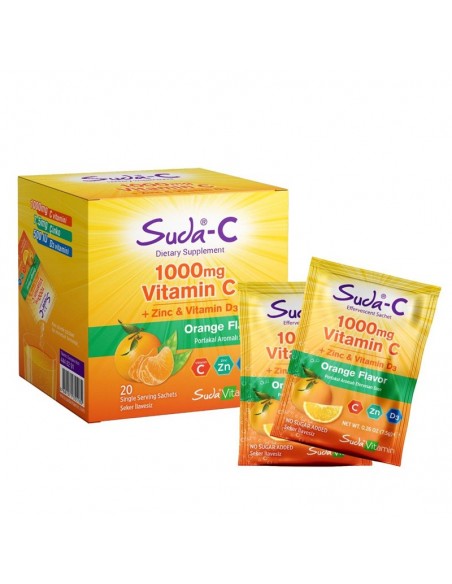 Suda Vitamin Suda-C Vitamin C 1000 mg Orange 20 Saşe