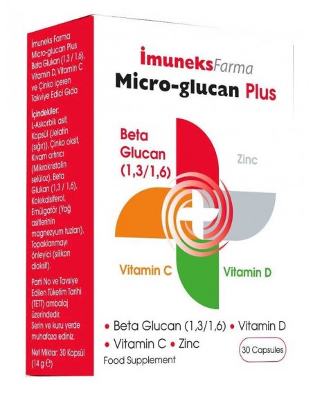 İmuneks Micro-Glucan Plus Beta Glukan 30 Kapsül