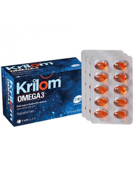 Krilom Omega-3 Astaksantin Soft Jel 50 Kapsül