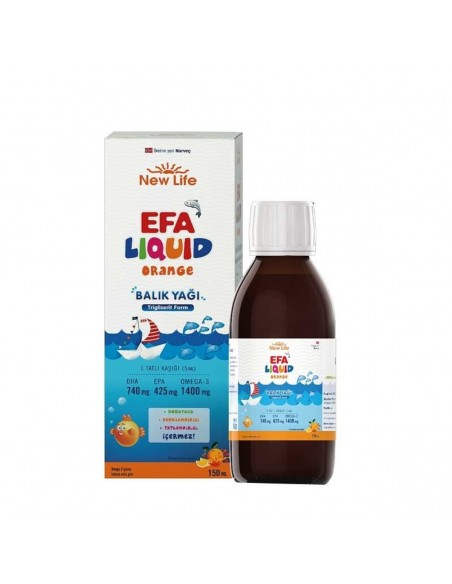 New Life EFA Liquid Orange  Balık Yağı 150ml