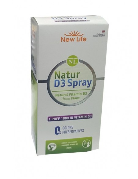 New Life Natur D3 1000 IU Spray 20 ml Takviye Edici Gıda