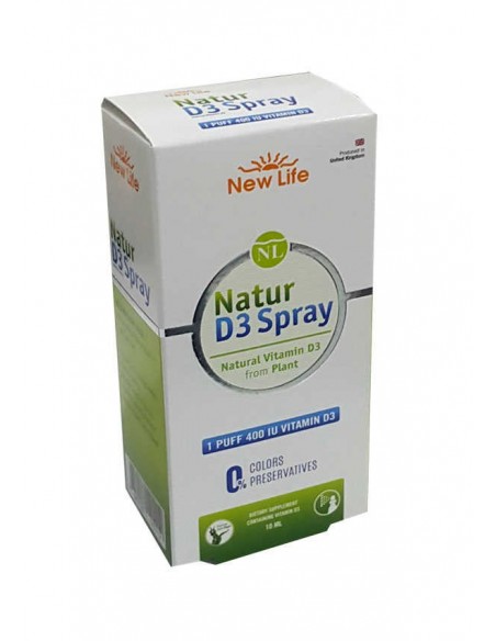 New Life Natur D3 400 IU Spray 10 ml Takviye Edici Gıda