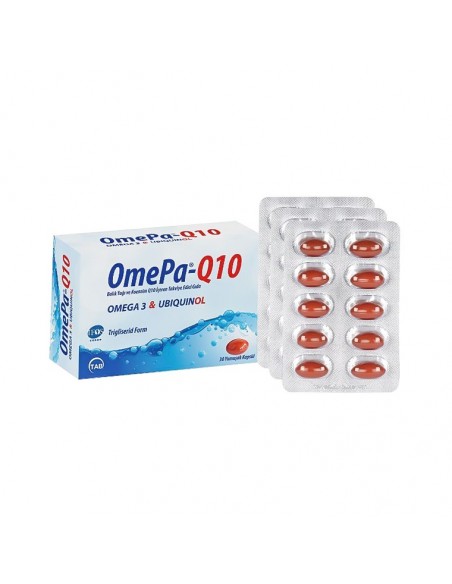 Omepa-Q10 Omega3 Ubiquinol 30 Kapsül 3 lü paket