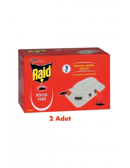 Raid Hamam Böceği Yemi 6'lı 2 Adet