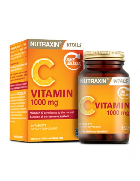 Nutraxin Vitamin C 1000 mg Takviye Edici Gıda 30 Tablet