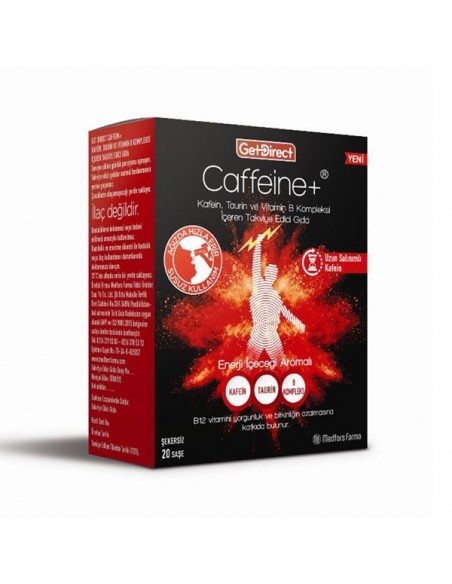 GetDirect Caffeine + Takviye Edici Gıda 20 Şase