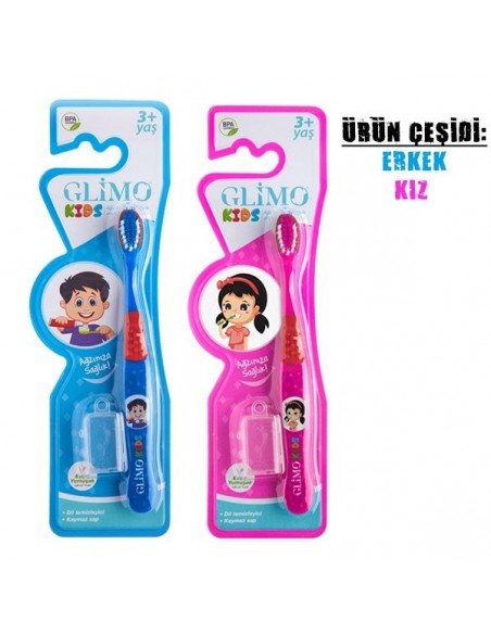 Glimo Kids Ekstra Yumuşak Diş Fırçası 3+ Yaş ( Pembe )