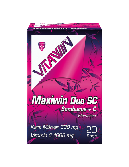 Vitawin Maxiwin Duo SC 300 mg Sambucus+C Efervesan 20 Saşe