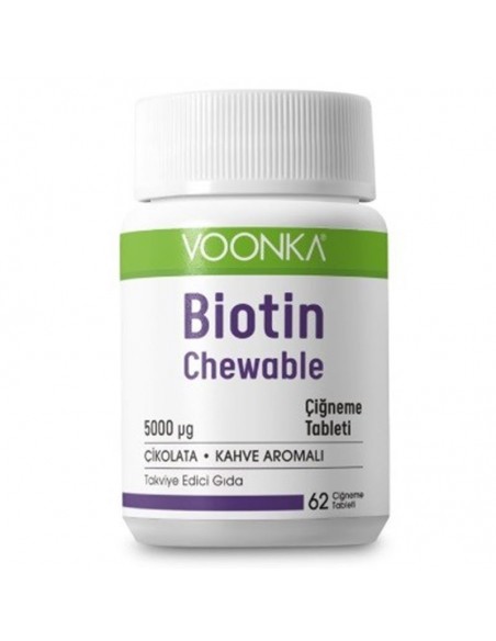 Voonka Biotin Chewable Takviye Edici Gıda 62 Tablet