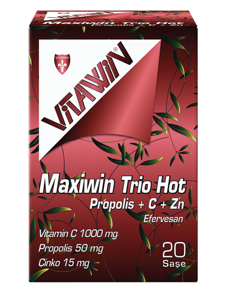 Vitawin Maxiwin Trio Hot  Propolis+ C+Çinko 20 Efervesan Saşe