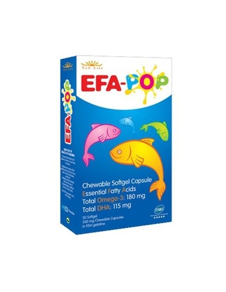 New Life EFA Pop 60 Kapsül Çiğnenebilir Balık Yağı