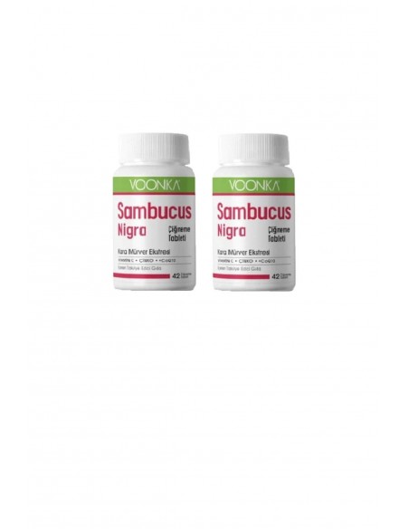 Voonka Sambucus Nigra 42 Çiğneme Tablet x 2 Adet