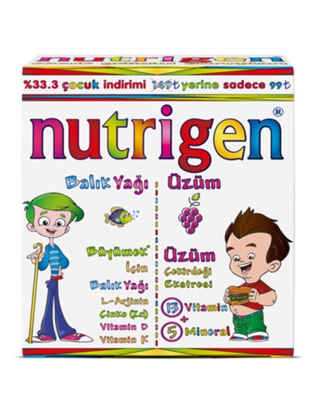 Nutrigen Balık Yağı 200ml + Nutrigen Üzüm 200 ml Çocuk Gelişim Şurupları