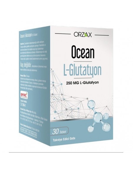 Orzax Ocean L-Glutathione 250 mg 30 Tablet Takviye Edici Gıda