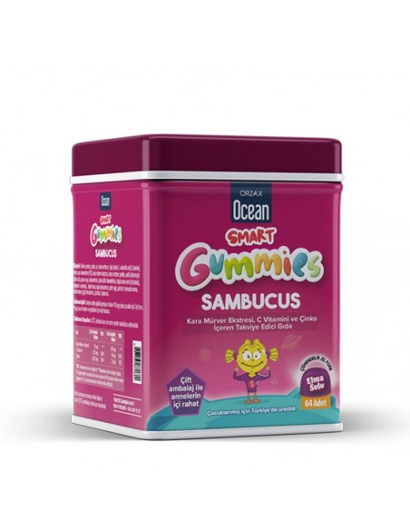 Ocean Smart Gummies Sambucus Takviye Edici Gıda 64 Adet