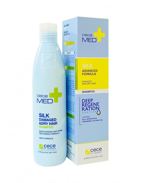 CeceMed Silk Advanced Formula Damaged And Dry Hair Shampoo Kuru ve Yıpranmış Saçlar İçin Şampuan 300 ml