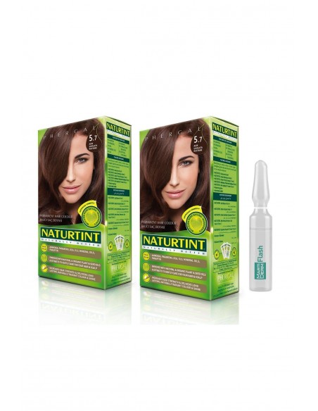 NATURTINT 2'li Set 5.7 Açık Çikolata Kestane Kalıcı Saç Boyası