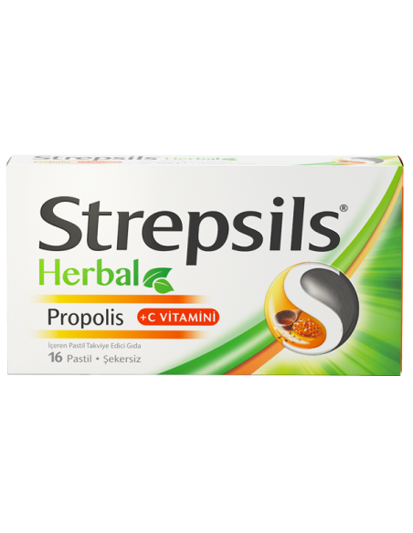 Strepsils Herbal Propolis+C Vitamini 16 Pastil