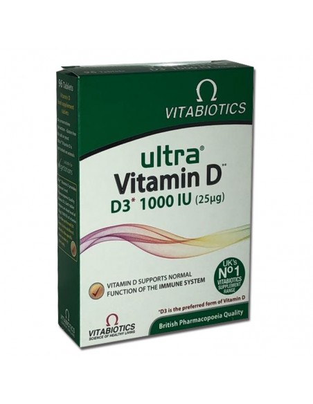 Vitabiotics Ultra Vitamin D3 1000 IU 96 Tablet