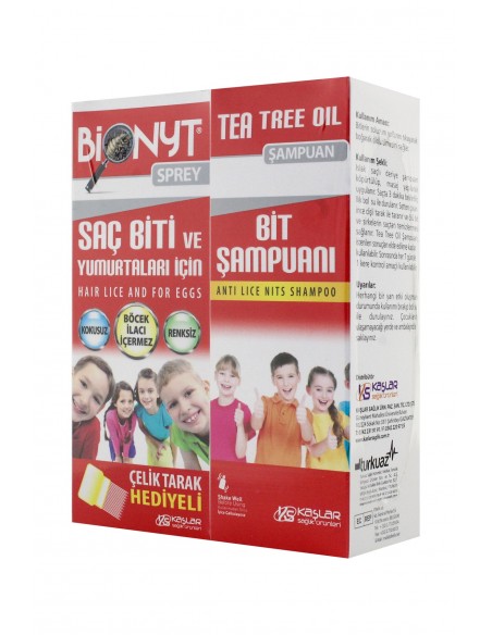 Bionyt Bit Spreyi 100 ml + Bionyt Tea Tree Oil Şampuan 100 ml Kofre