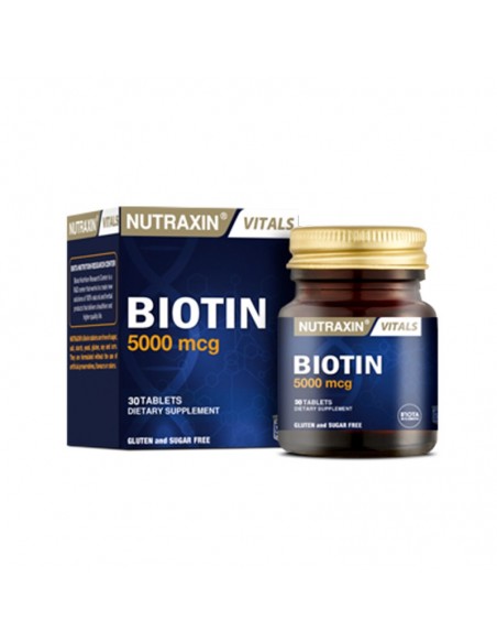 Nutraxin Biotin 5000 mcg 30 Tablet