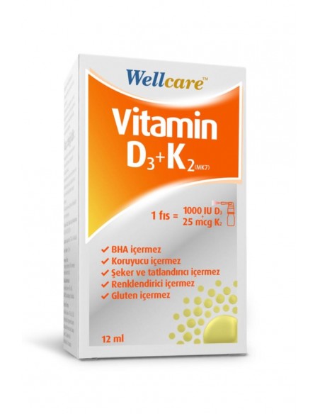 Wellcare D3K2 Sprey 12 ml