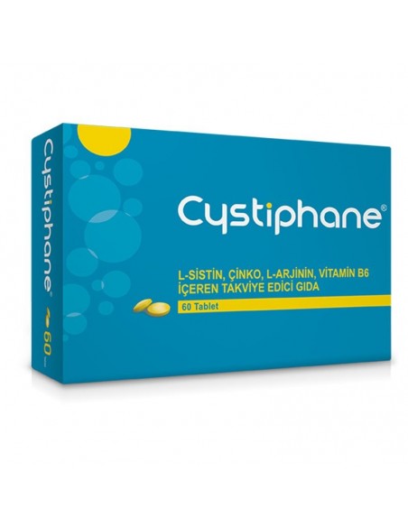 Biorga Cystiphane L-Sistin, Çinko, L-Arjinin, Vitamin B6 içeren Takviye Edici Gıda 60 Tablet