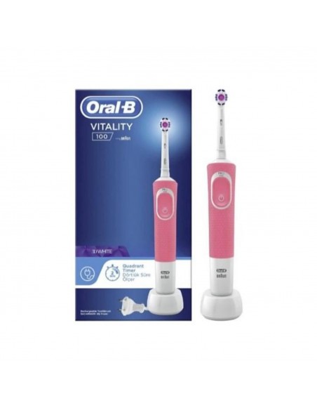 Oral-B D100 3D White Pembe Vitality Şarjlı Diş Fırçası