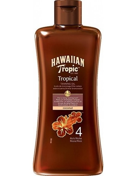 Hawaiian Tropic Tropical Dry Koruyucu ve Bronzlaştırıcı Yağ Spf 4 200 ml