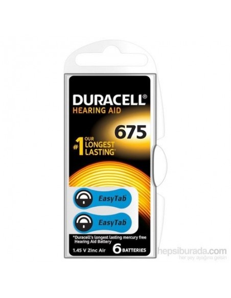 Duracell Activair İşitme Cihazı Pili 6'lı No: 675