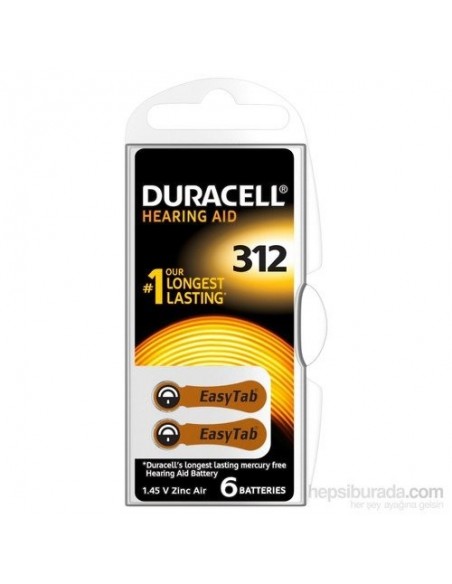 Duracell Activair İşitme Cihazı Pili 6'lı No: 312