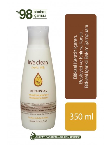 Live Clean Keratin Oil Shampoo 350 ml