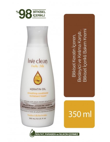 Live Clean Keratin Oil Conditioner 350 ml