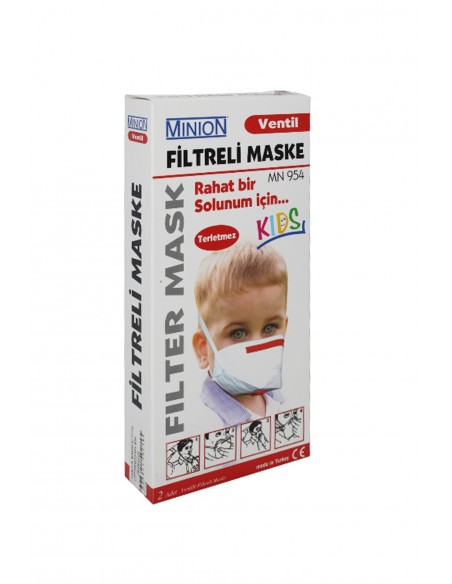 Minion Filtreli Çocuk Maske 2'li MN 954