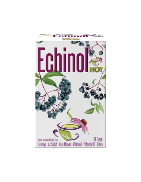 Echinol Hot Limon Aromalı Toz İçecek ( Karamürver ) 10 Saşe