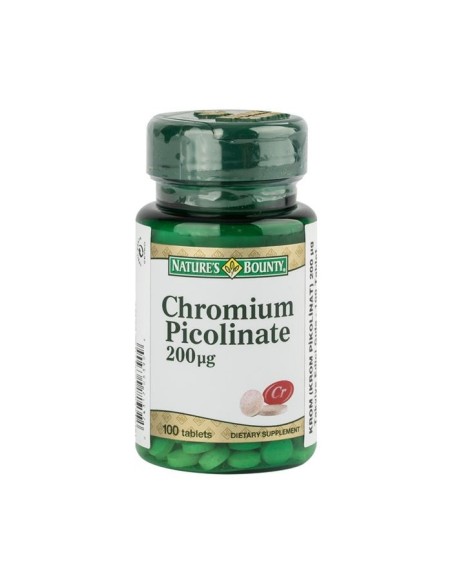 Nature's Bounty Chromium Picolinate 200mcg 100 Tablet