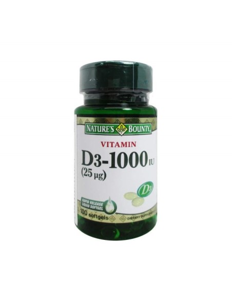 Nature's Bounty Vitamin D3 1000 IU 100 Softjel