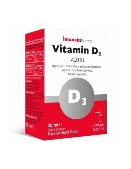 Imuneks Vitamin D3 400 IU 20 ml (S.K.T 01-2024)