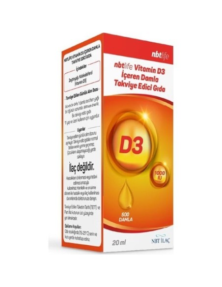 Nbt Life Vitamin D3 20 ml (S.K.T 11-2022)