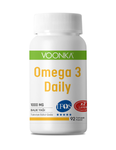 Voonka Omega 3 Daily 1000 mg 92 Yumuşak Kapsül (S.K.T 01-2024)