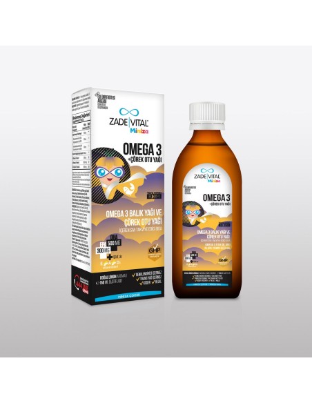 Zade Vital Miniza Omega 3 + Çörek Otu Yağı 150 ml