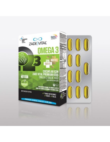 Zade Vital Omega 3 Kids 30 Kapsül