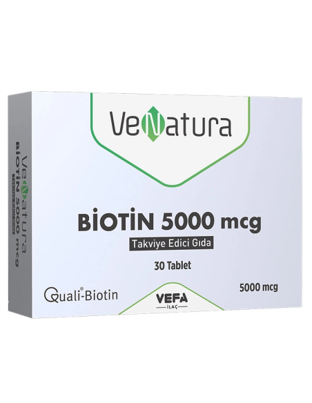 VeNatura Biotin 5000 mcg Takviye Edici Gıda 30 Tablet