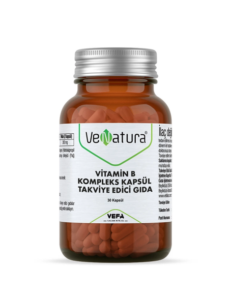 VeNatura Vitamin B Kompleks Kapsül Takviye Edici Gıda 30 Kapsül