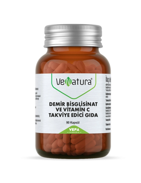 VeNatura Demir Bisglisinat ve Vitamin C 90 Kapsül