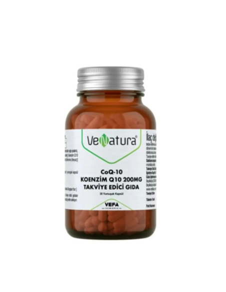 Venatura CoQ-10 Koenzim Q10 200 mg Takviye Edici Gıda 30 Kapsül