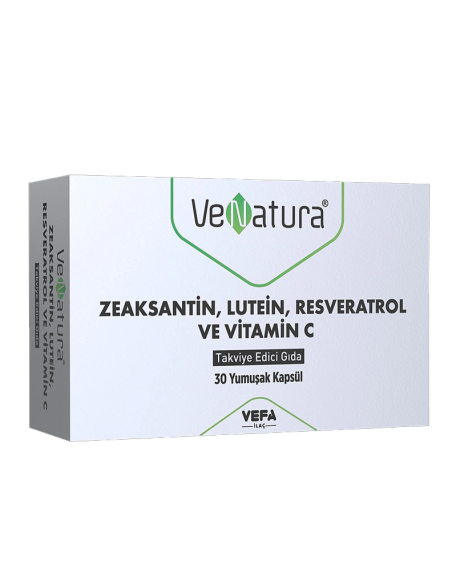 VeNatura Zeaksantin Lutein Resveratrol ve Vitamin C Takviye Edici Gıda 30 Yumuşak Kapsül